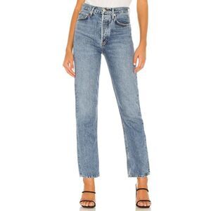 Agolde Blue Straight Leg Jeans